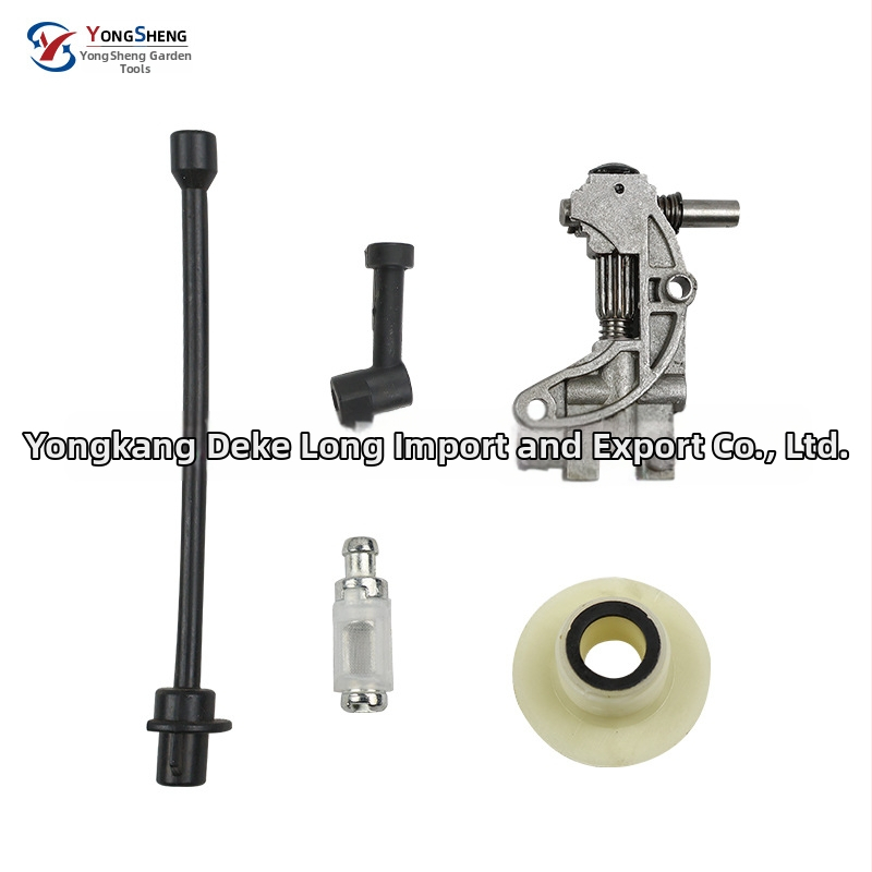 Sada dielov pre reťazovú pílu: olejová pumpa, turbínový olejovod, palivový vodič — 7 kusov, model 450052005800