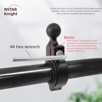 Star Knight univerzálna základňa na uchytenie riadidiel motocyklu s 17 mm guľovou hlavou pre kruhové trubky, držiak na telefón