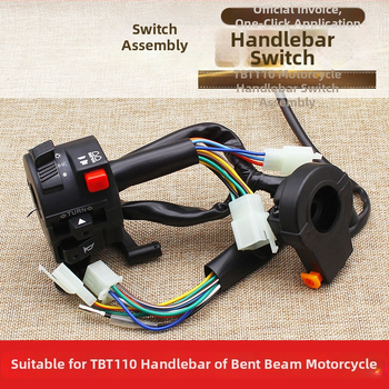 Zostava riadidiel na motorke so klaksónom, predným svetlom, elektrickým štartom a tlačidlom riadenia — Model TBT, Mojielong