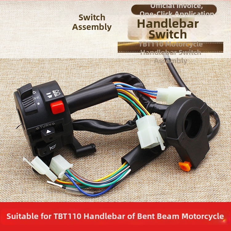 Zostava riadidiel na motorke so klaksónom, predným svetlom, elektrickým štartom a tlačidlom riadenia — Model TBT, Mojielong