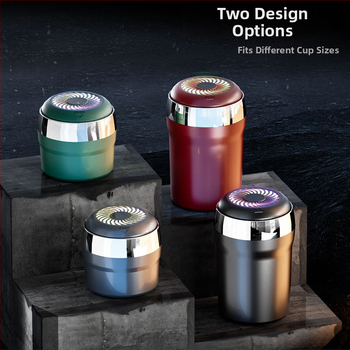 Auto popolník s keramickou vložkou, model Y26, materiál: ABS + keramická vložka, hmotnosť 265 g, LED nočné svetlo, atmosférické svetlo