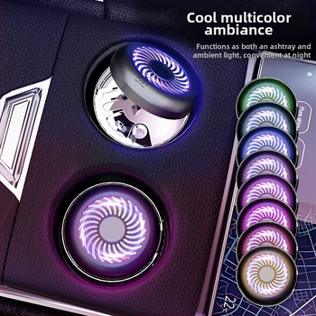 Auto popolník s keramickou vložkou, model Y26, materiál: ABS + keramická vložka, hmotnosť 265 g, LED nočné svetlo, atmosférické svetlo