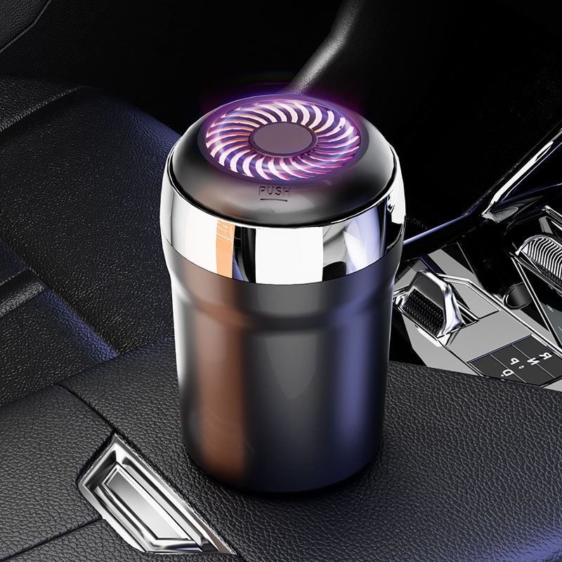 Auto popolník s keramickou vložkou, model Y26, materiál: ABS + keramická vložka, hmotnosť 265 g, LED nočné svetlo, atmosférické svetlo