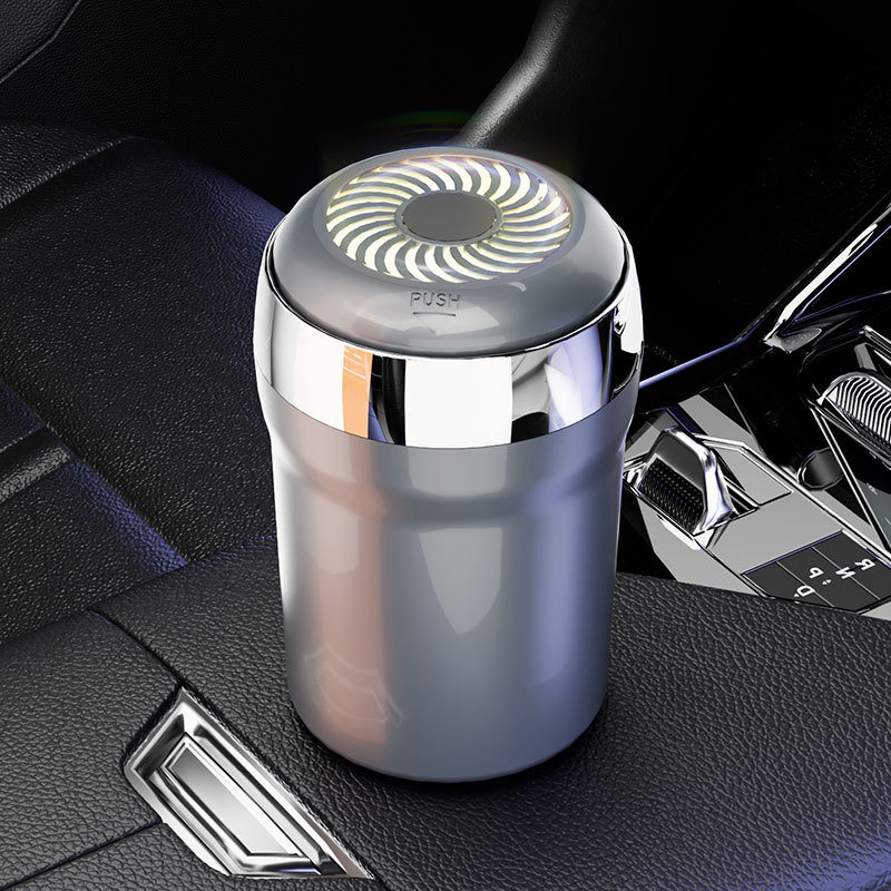 Auto popolník s keramickou vložkou, model Y26, materiál: ABS + keramická vložka, hmotnosť 265 g, LED nočné svetlo, atmosférické svetlo