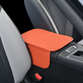 Ādas automašīnas centra roku balsts ar divām kabatām, izcelsme Zhejiang, vispārēja saderība, licencētas privātās preču zīmes: Jā