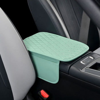 Ādas automašīnas centra roku balsts ar divām kabatām, izcelsme Zhejiang, vispārēja saderība, licencētas privātās preču zīmes: Jā