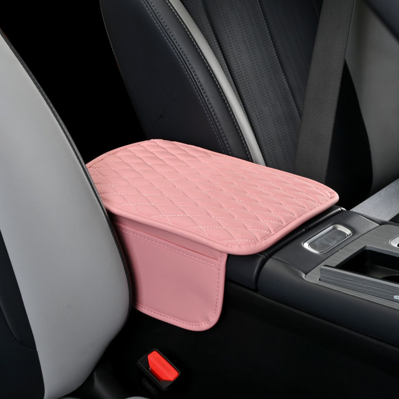 Ādas automašīnas centra roku balsts ar divām kabatām, izcelsme Zhejiang, vispārēja saderība, licencētas privātās preču zīmes: Jā