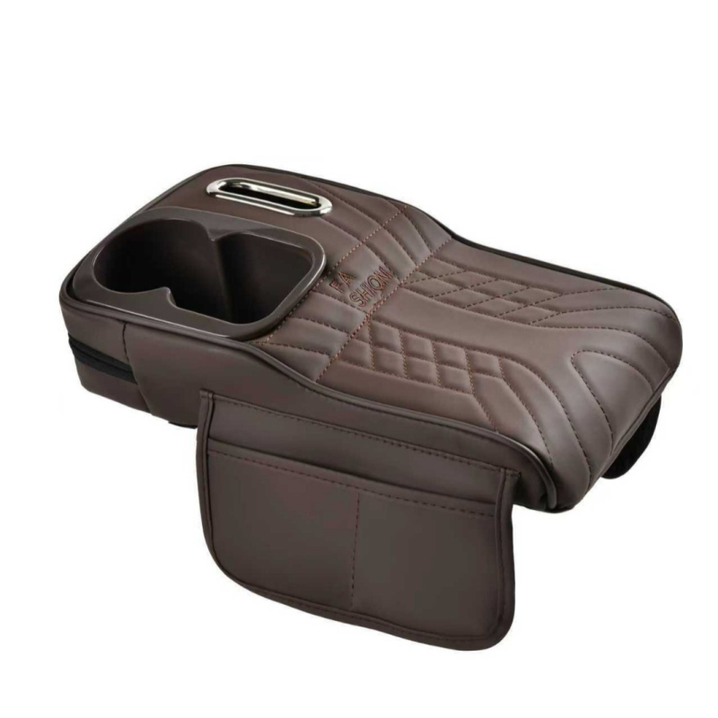 Ādas automašīnas krūzīšu turētājs un salvetēm uzglabāšanas organizētājs, universāla saderība, svars 450 g, pielāgošana pieejama