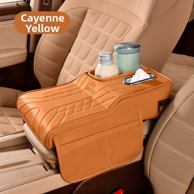 Ādas automašīnas krūzīšu turētājs un salvetēm uzglabāšanas organizētājs, universāla saderība, svars 450 g, pielāgošana pieejama