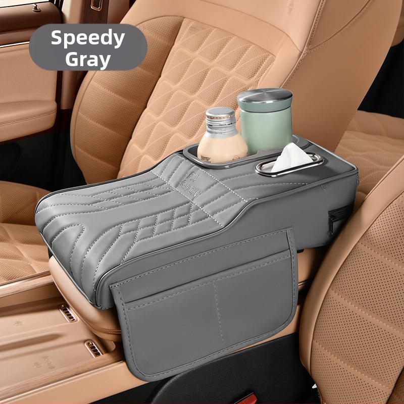 Ādas automašīnas krūzīšu turētājs un salvetēm uzglabāšanas organizētājs, universāla saderība, svars 450 g, pielāgošana pieejama