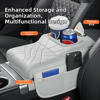 Kožená vyvýšená podložka pod lakťovú opierku stredovej konzoly - Model 001, univerzálne použitie, hmotnosť 450 g