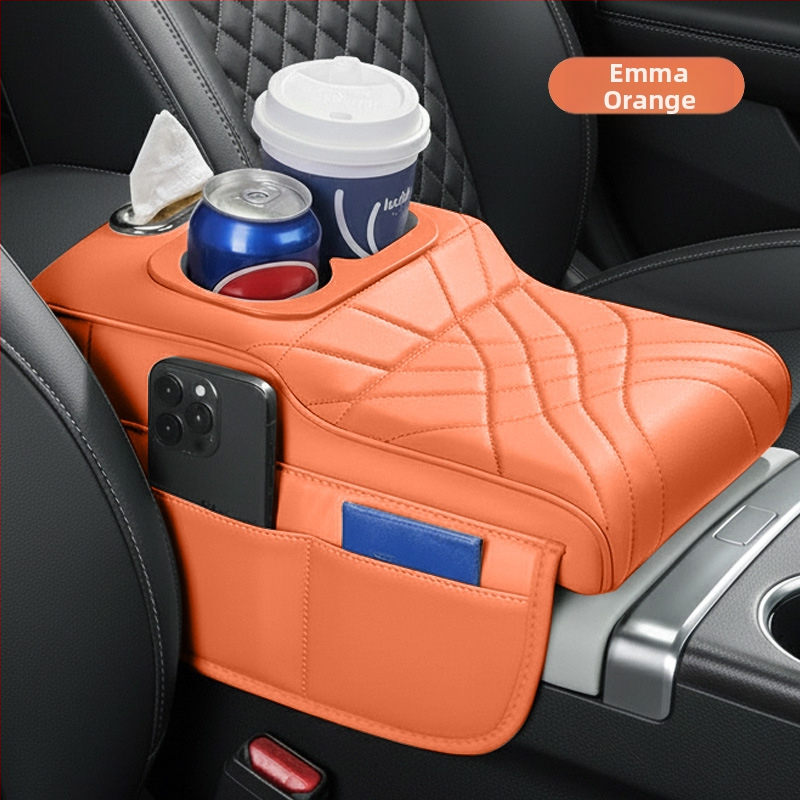 Kožená vyvýšená podložka pod lakťovú opierku stredovej konzoly - Model 001, univerzálne použitie, hmotnosť 450 g