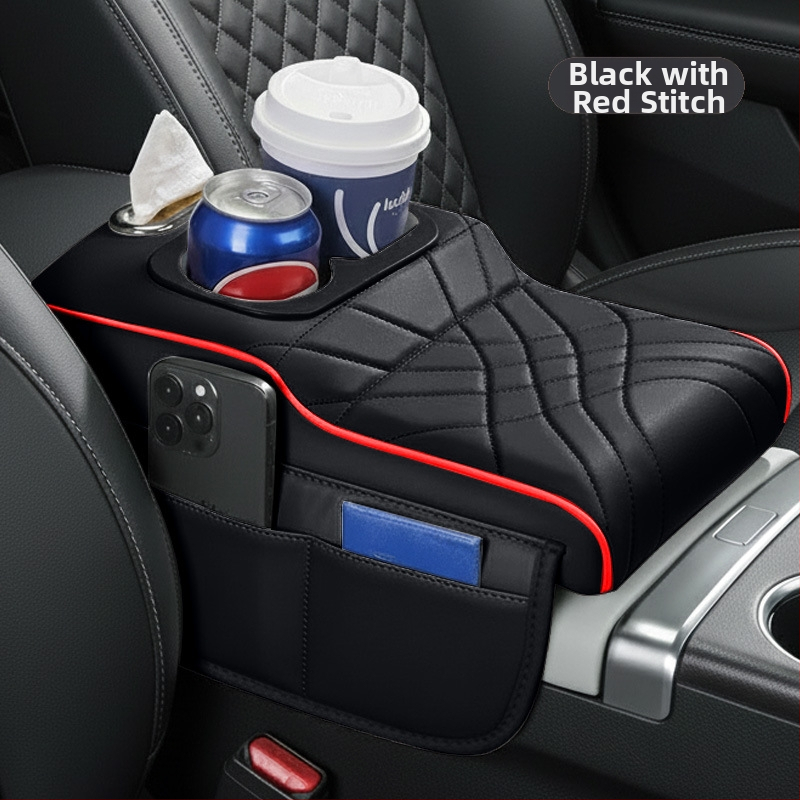 Kožená vyvýšená podložka pod lakťovú opierku stredovej konzoly - Model 001, univerzálne použitie, hmotnosť 450 g