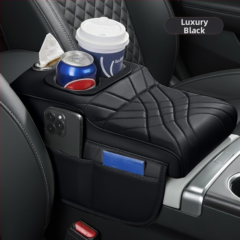 Kožená vyvýšená podložka pod lakťovú opierku stredovej konzoly - Model 001, univerzálne použitie, hmotnosť 450 g