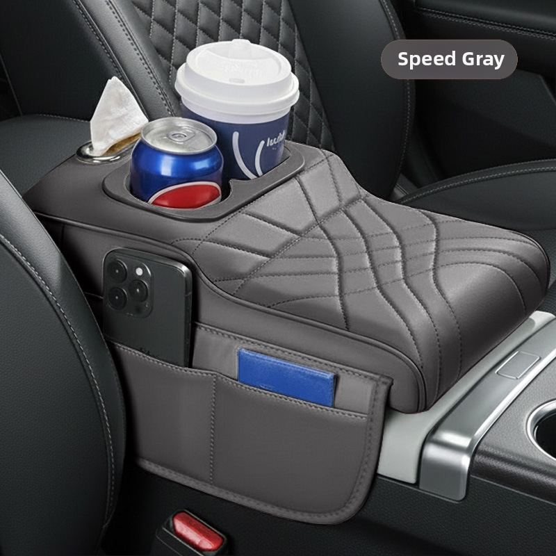 Kožená vyvýšená podložka pod lakťovú opierku stredovej konzoly - Model 001, univerzálne použitie, hmotnosť 450 g