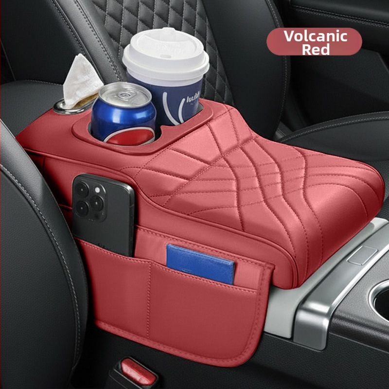 Kožená vyvýšená podložka pod lakťovú opierku stredovej konzoly - Model 001, univerzálne použitie, hmotnosť 450 g