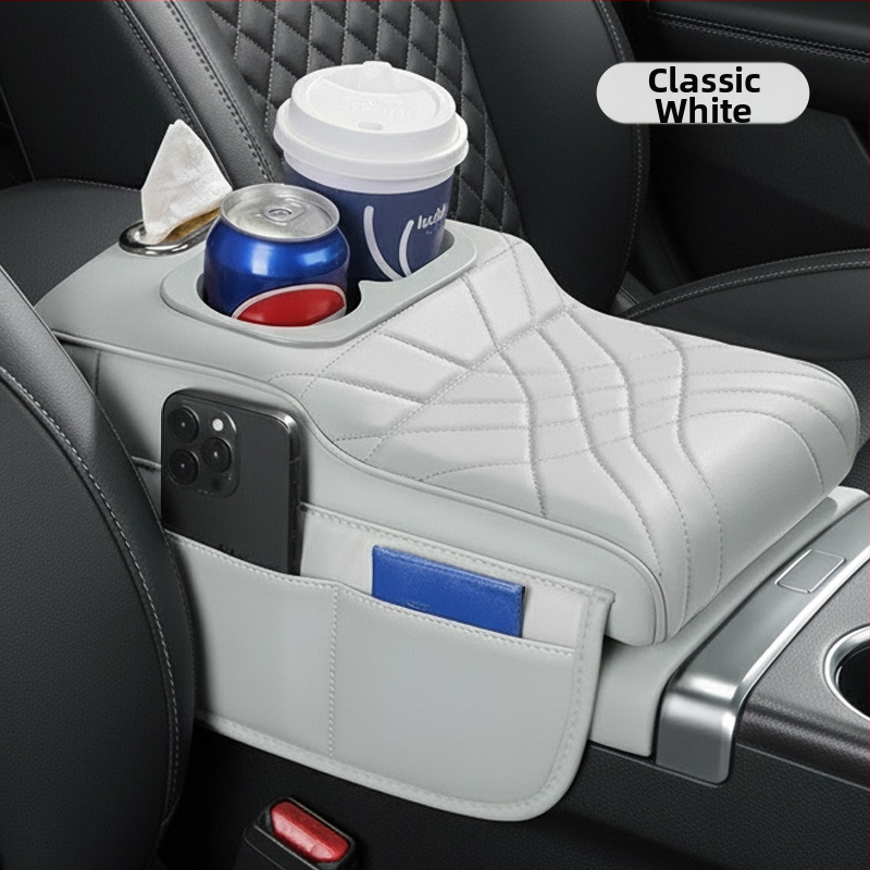 Kožená vyvýšená podložka pod lakťovú opierku stredovej konzoly - Model 001, univerzálne použitie, hmotnosť 450 g