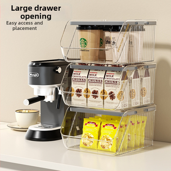 Box na stolné skladovanie z PP plastu, objem 1 L, stohovateľný, bez montáže