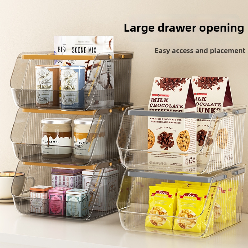 Box na stolné skladovanie z PP plastu, objem 1 L, stohovateľný, bez montáže