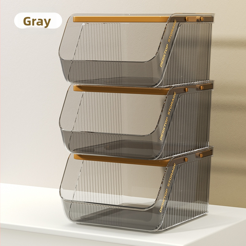 Box na stolné skladovanie z PP plastu, objem 1 L, stohovateľný, bez montáže