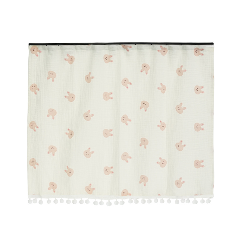 Záves do auta pre okno s integrovanou koľajnicou, dvojvrstvové bavlnené vlákno, montáž typu karta, karikatúrny štýl s motívom vetra, karikatúrny vzor