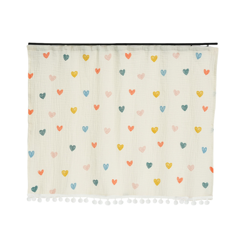 Záves do auta pre okno s integrovanou koľajnicou, dvojvrstvové bavlnené vlákno, montáž typu karta, karikatúrny štýl s motívom vetra, karikatúrny vzor