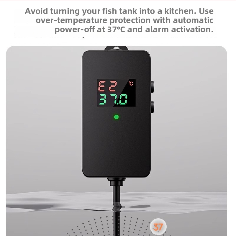 Kvartsklaasist akvaariumi soojusjuhe termostaadiga – plahvatuskindel, sobib kilpkonnakvaariumile – 60W/100W/200W/300W/500W, Yee