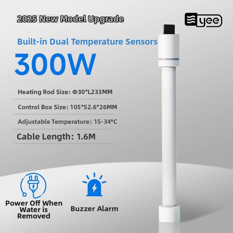 Kvarcové sklenené vykurovacie tyč pre akvárium s termostatom – výbušnému odolná, pre akváriá s korytnačkami – 60W/100W/200W/300W/500W, Yee