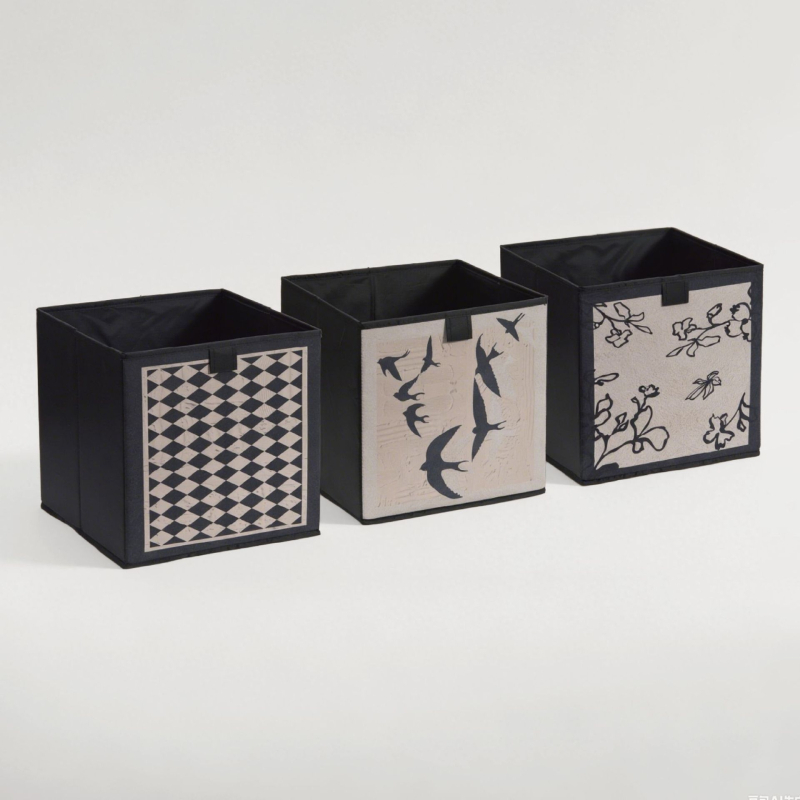 Skladacia úložná krabica z Oxfordovej látky, 27 L, s vekom, nový čínsky štýl