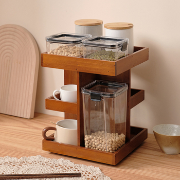 Stolný úložný box s borovicovým rámom, prachotesný, s priehradkami, japonský štýl