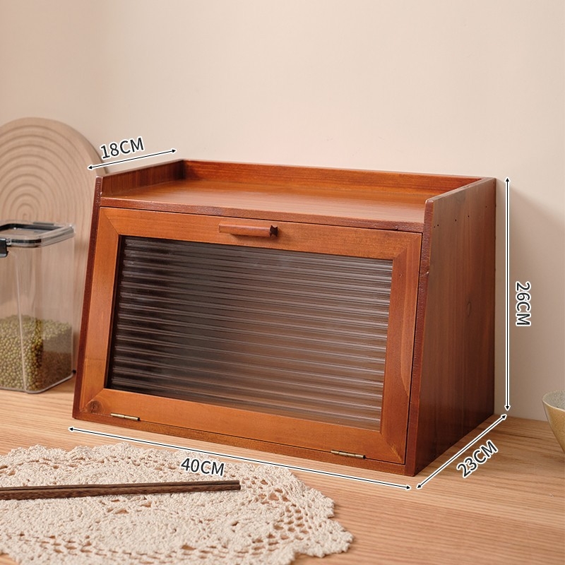 Stolný úložný box s borovicovým rámom, prachotesný, s priehradkami, japonský štýl