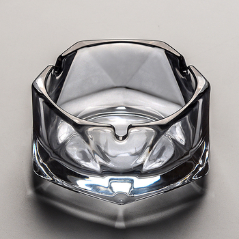 Sklenený popolník – moderný jednoduchý štýl, značka Shengju Hui, balenie 24 ks, logo tlačené