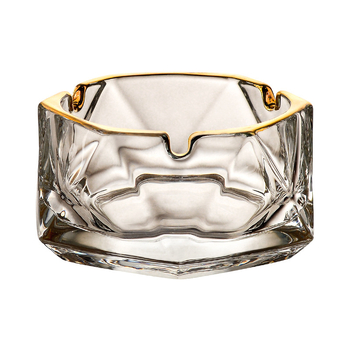 Sklenený popolník – moderný jednoduchý štýl, značka Shengju Hui, balenie 24 ks, logo tlačené