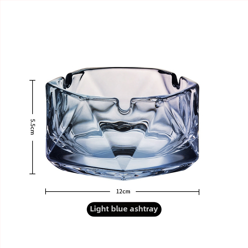 Sklenený popolník – moderný jednoduchý štýl, značka Shengju Hui, balenie 24 ks, logo tlačené