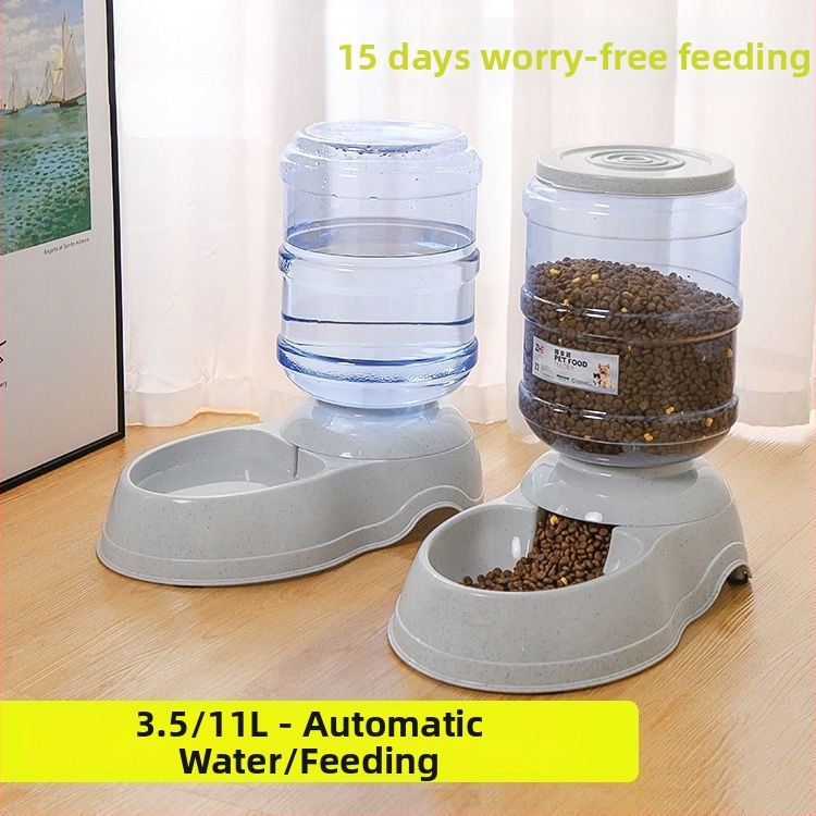 11L Automatický krmovač a zásobník vody pre psy a mačky, Neodnímateľný dizajn, Bez aplikácie