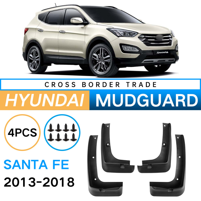 Aiwollde Blatníky na blato pre Hyundai Santa Fe 2013-2018 – Špeciálny model, PP mäkký plast, Pre vozidlo špecifické