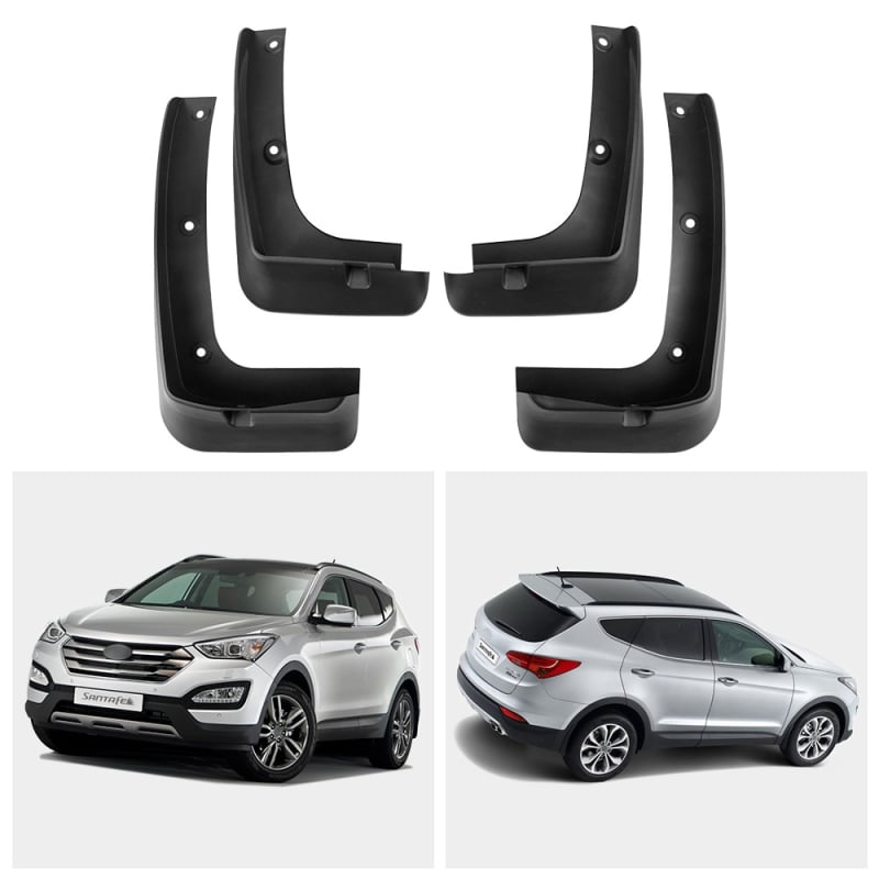 Aiwollde Blatníky na blato pre Hyundai Santa Fe 2013-2018 – Špeciálny model, PP mäkký plast, Pre vozidlo špecifické