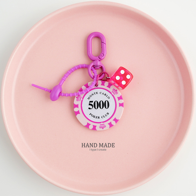 Prívesok na kľúče z živice – kreslený štýl, značka DIY, individuálne balené