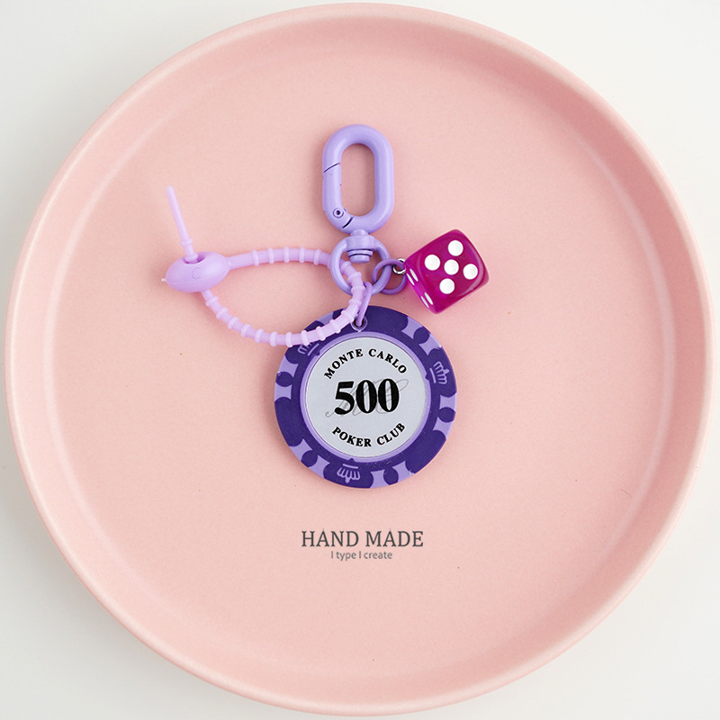 Prívesok na kľúče z živice – kreslený štýl, značka DIY, individuálne balené