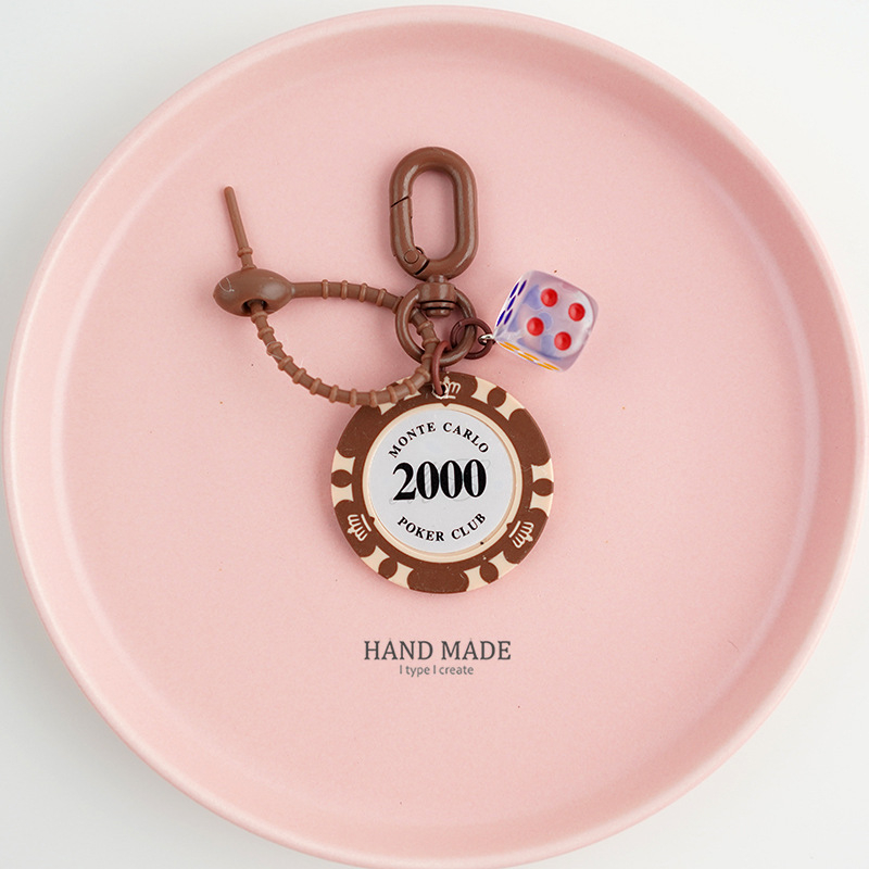 Prívesok na kľúče z živice – kreslený štýl, značka DIY, individuálne balené