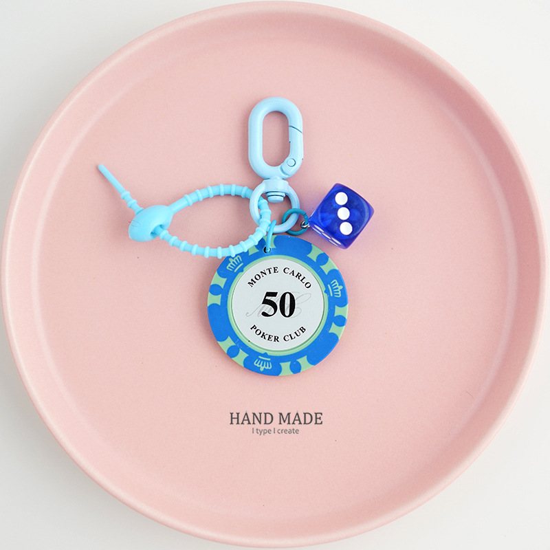 Prívesok na kľúče z živice – kreslený štýl, značka DIY, individuálne balené