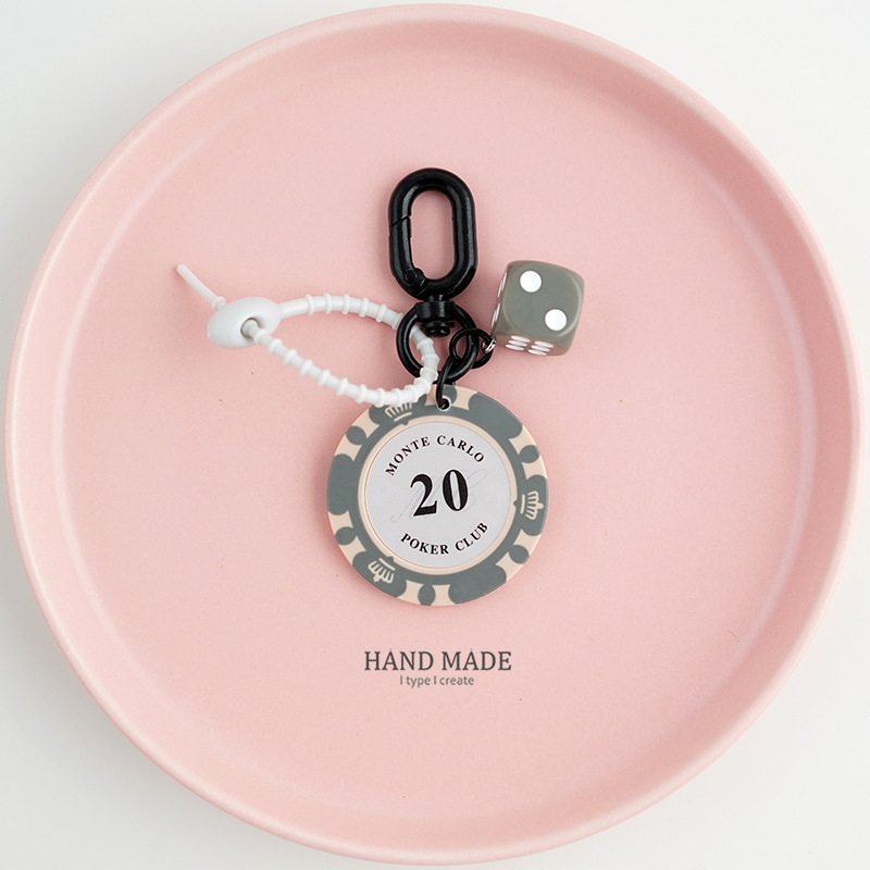 Prívesok na kľúče z živice – kreslený štýl, značka DIY, individuálne balené