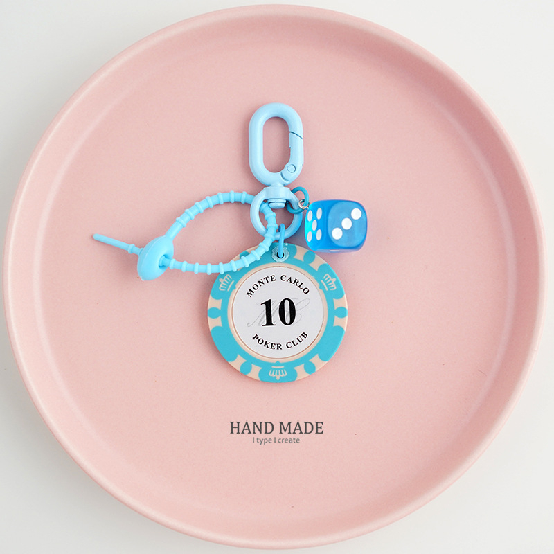 Prívesok na kľúče z živice – kreslený štýl, značka DIY, individuálne balené