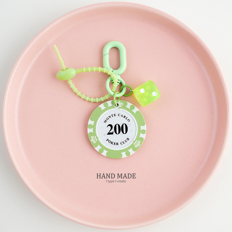 Prívesok na kľúče z živice – kreslený štýl, značka DIY, individuálne balené