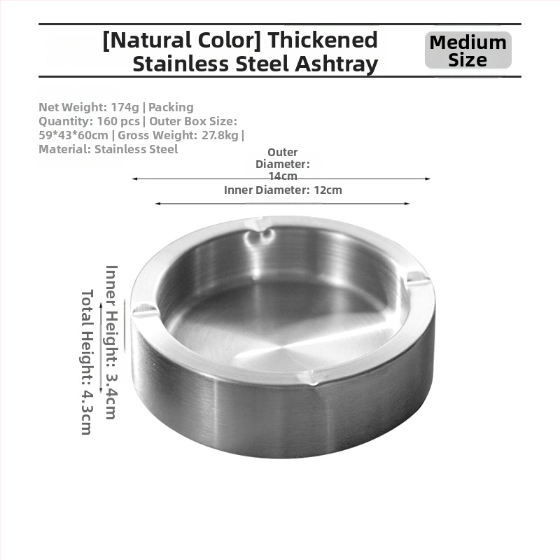 Kaiwang popolník z nehrdzavejúcej ocele – opakovane použiteľný, moderný minimalistický dizajn pre kaviarne a bary