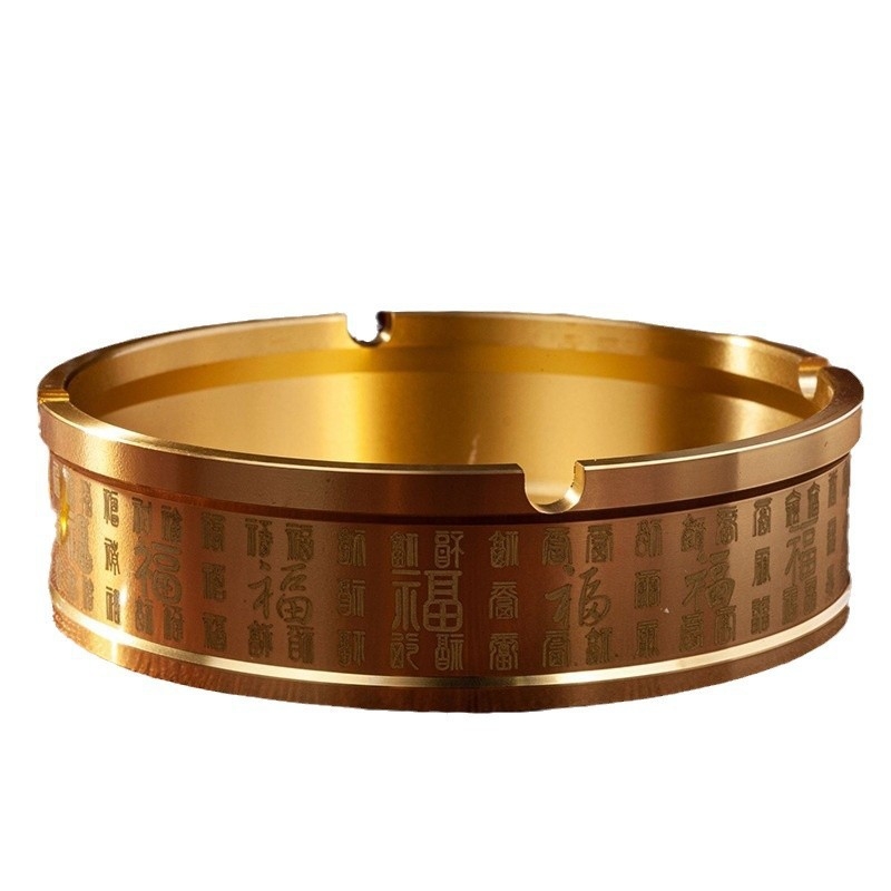 Meďový popolník s viečkom, čínskeho štýlu ozdoba pre domov a kanceláriu