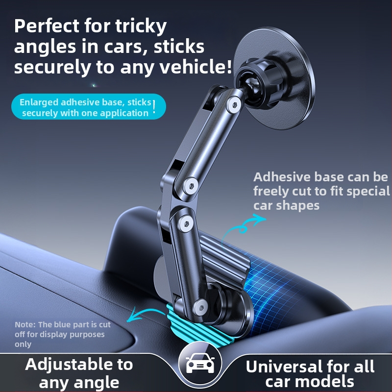 Držiak do auta na telefón s magnetickým uchytením, lepiaca základňa prispôsobiteľná pre palubnú dosku, kovová konštrukcia, 15W nabíjanie