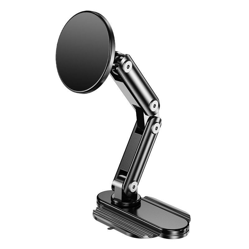 Držiak do auta na telefón s magnetickým uchytením, lepiaca základňa prispôsobiteľná pre palubnú dosku, kovová konštrukcia, 15W nabíjanie