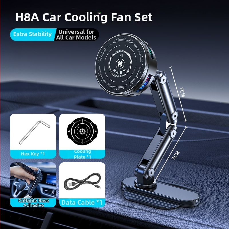 Držiak do auta na telefón s magnetickým uchytením, lepiaca základňa prispôsobiteľná pre palubnú dosku, kovová konštrukcia, 15W nabíjanie