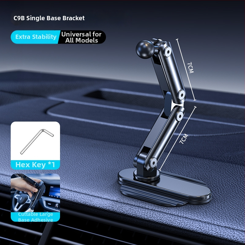 Držiak do auta na telefón s magnetickým uchytením, lepiaca základňa prispôsobiteľná pre palubnú dosku, kovová konštrukcia, 15W nabíjanie
